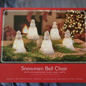 Hallmark Snowmen Bell Choir Synchronised Music&Lights Christmas GREAT CONDITION